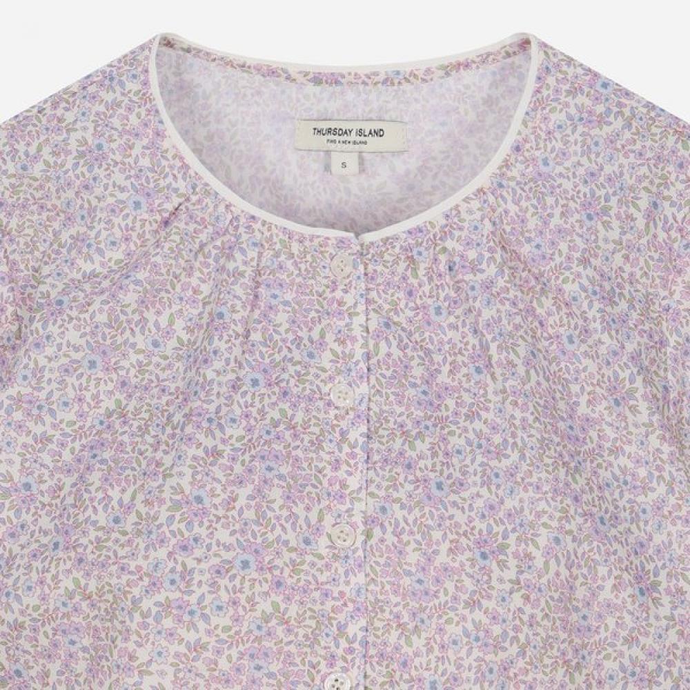 Thursday Island Women Flower Pattern String Blouse T264mbl252w