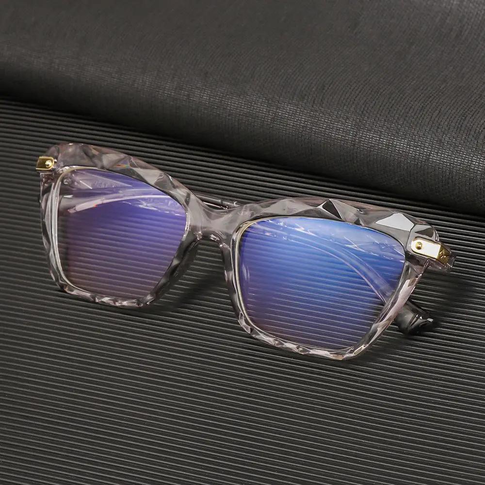 Square Vision Care Oversized Anti-blue Light Glasses Computer Goggles Multi-section Eyeglasses Cat Eye Eyewear