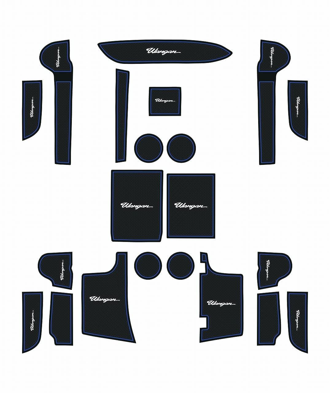 

Резиновые коврики Wangan Luv-it Custom Interior для Subaru Outback BT5 (21 шт. Синий) синий