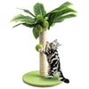 Sisal Rope Cat Scratching Post Wooden Track Ball Durable Design Cat Tree Green Leaves Hanging Balls Interactive Toys Indoor Use