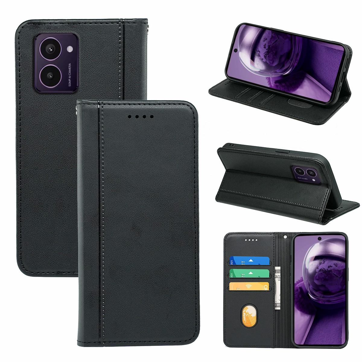 

HX01 For HMD Pulse/Pulse+ Wallet Case Magnetic Closing PU Leather Phone Cover A