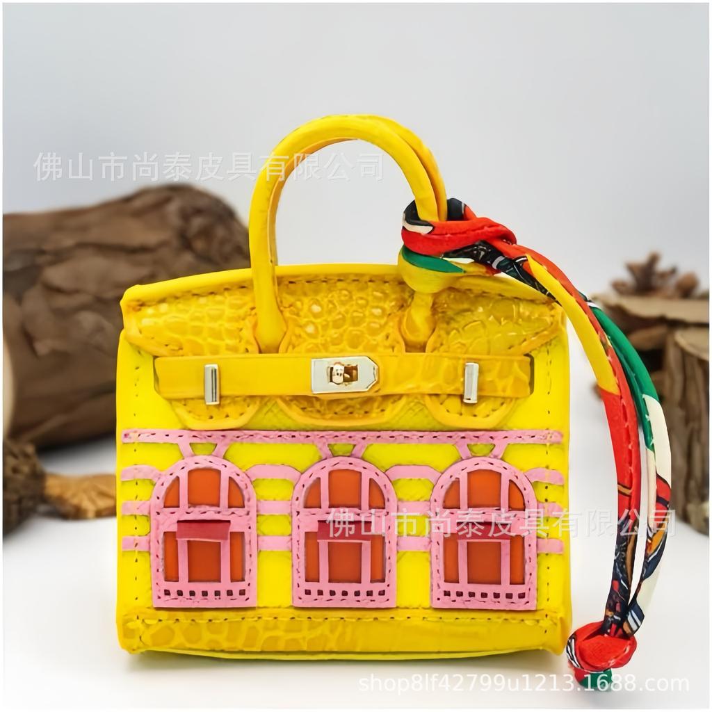 Sınır ötesi moda kontrast kör kutu mini platin pencere küçük ev kolye kulaklık ruj araba anahtarı çanta kolye