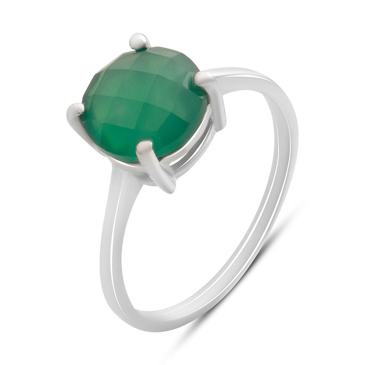 

Серебряное кольцо с натуральным агатом, вес изделия 2,17 гр (2189565) 18