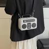 Creative Radio Design Handbag, Vintage Mini Crossbody Bag, Niche Design Box Bag & Square Purse