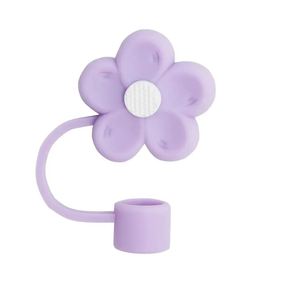 Cute Flowers Straw Covers Cap Splash Proof Reusable Dust-Proof Straw Caps Airtight Dust Proof Plugs Protector for Stanleys