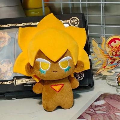 10cm Anime Game Cookie Kingdom Golden Cheese Cookie Kawaii Cosplay Dango Cotton Doll Mini Soft Plushies Toy Figures Decor Gifts