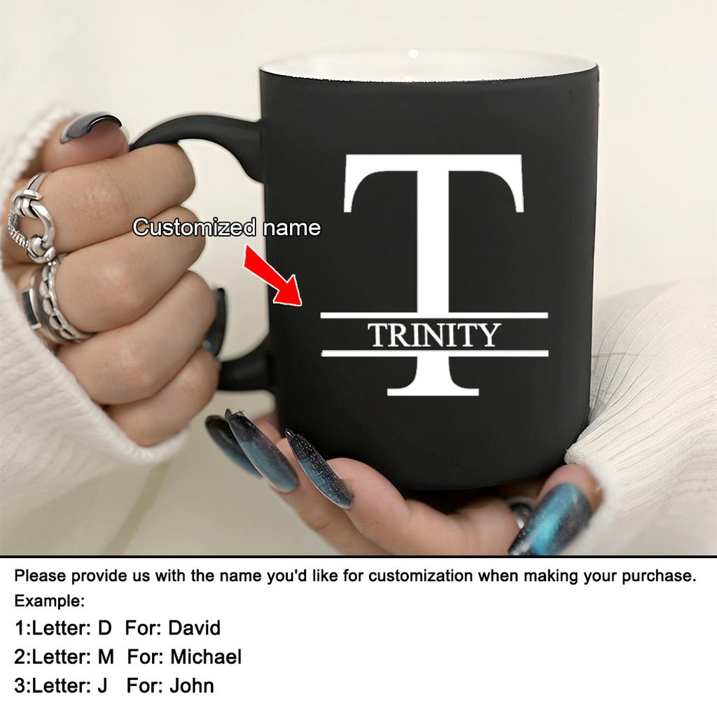 11oz Personalizowany Kubek do Mleka z Czarnym Napisem Dla Kawiarni, Ceramiczny Kubek do Kawy, Kubek do Picia, Filiżanka do Herbaty, Prezenty Świąteczne