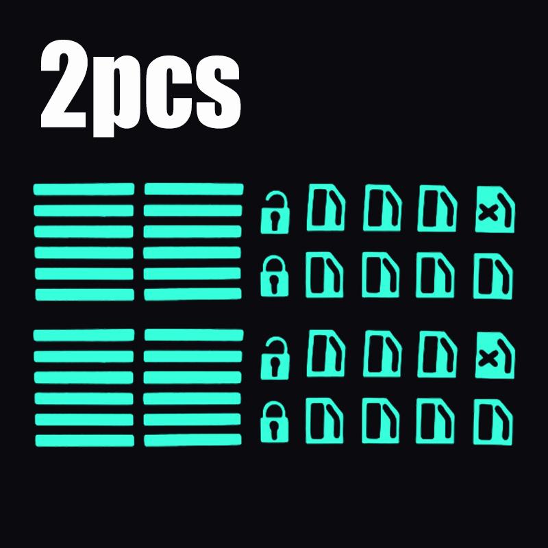 Autocolant Buton Comutator Luminos Ridicare Geam Auto Ridicare Geam Ușă și Geam Comutator de Siguranță de Noapte Decorațiune Autocolant Fluorescent Colorat