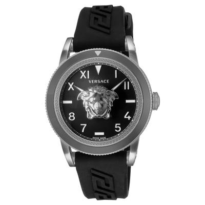 Uhr Palazzo Schwarzes Zifferblatt Edelstahl Saphirglas Quarz 43MM Schweizer Uhr VE2V00122 V-PALAZZO Herren [Artikel]