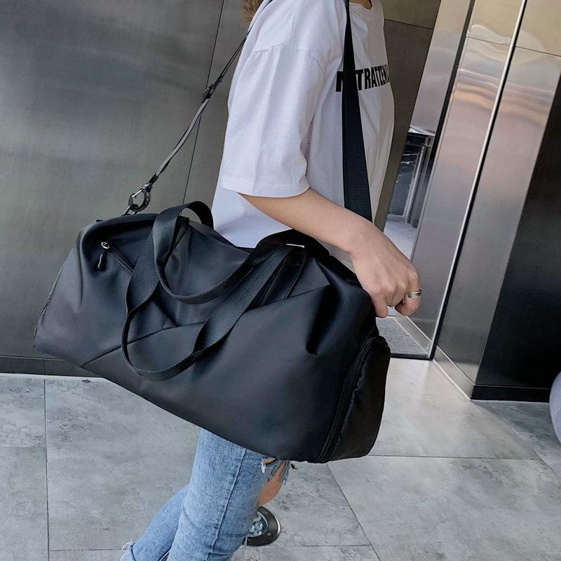 Waterproof Gym Bag for Men & Women - Large Capacity with Wet & Dry Separation, Travel Handbag with Printed Logo