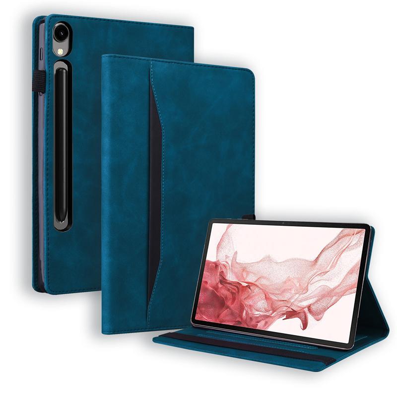

Coque for Samsung Galaxy Tab S10 Lite Case 10.9 Inch Luxury Business Wallet Flip Stand Funda for Samsung Tab S11 Cover 11 Inch Tab S11 11 inch синій
