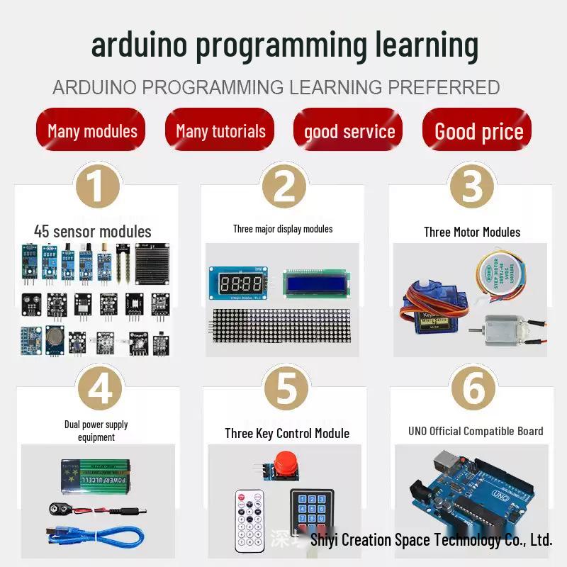 Arduino Uno R3 Beginner's DIY Electronic Kit with Sensor Development Board