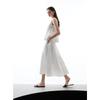 Sancai 2025 Spring Pleated Babydoll Blouse & Skirt Set