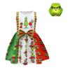 Grinch Halloween Sleeveless Dress For Kids Soft And Comfortable Polyester Material