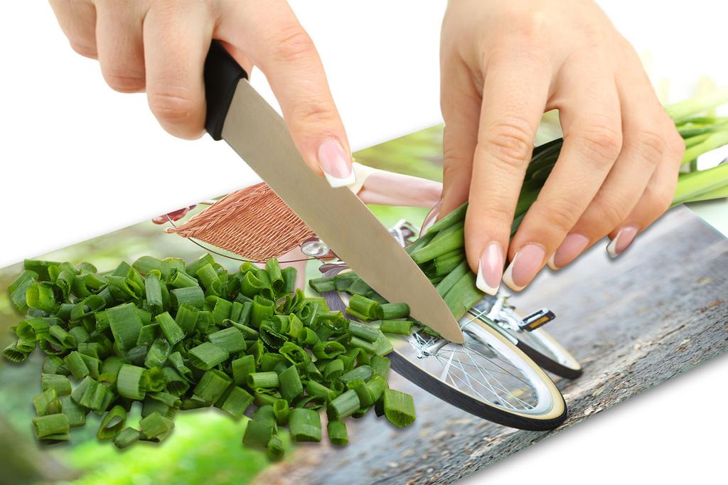 Glass Plate Cutting Board 52X30 Bicycle