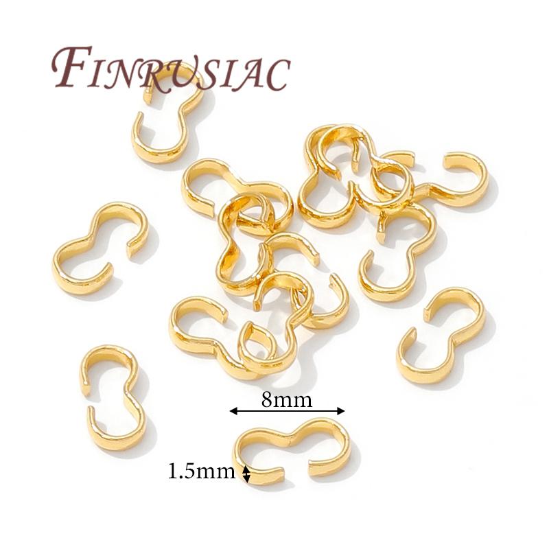 50-100Pcs 18K Gold Plated 3 Shape Clasps Connectors For Jewelry Making,Clasp For Bracelets Accessories DIY Jewelry Making