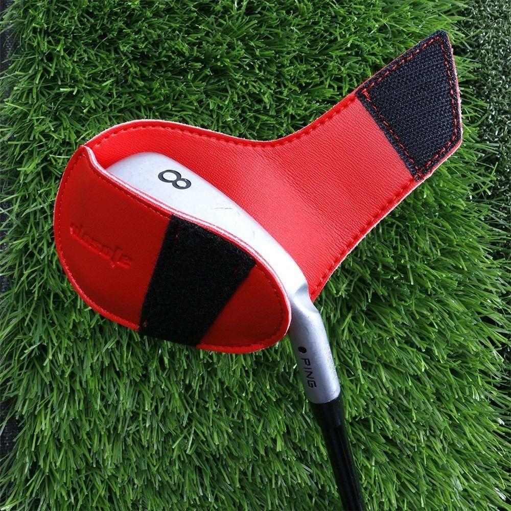 PU Leather Golf Iron Headcovers Golf Training Equipment Wear Resistant Golf Club Head Cover Dustproof Waterproof