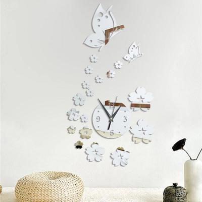 Modern Design Large Wall 3D Clocks Fashion Watches Crystal Wall Stickers Mirror Stickers Living Room Home Decor Horloge