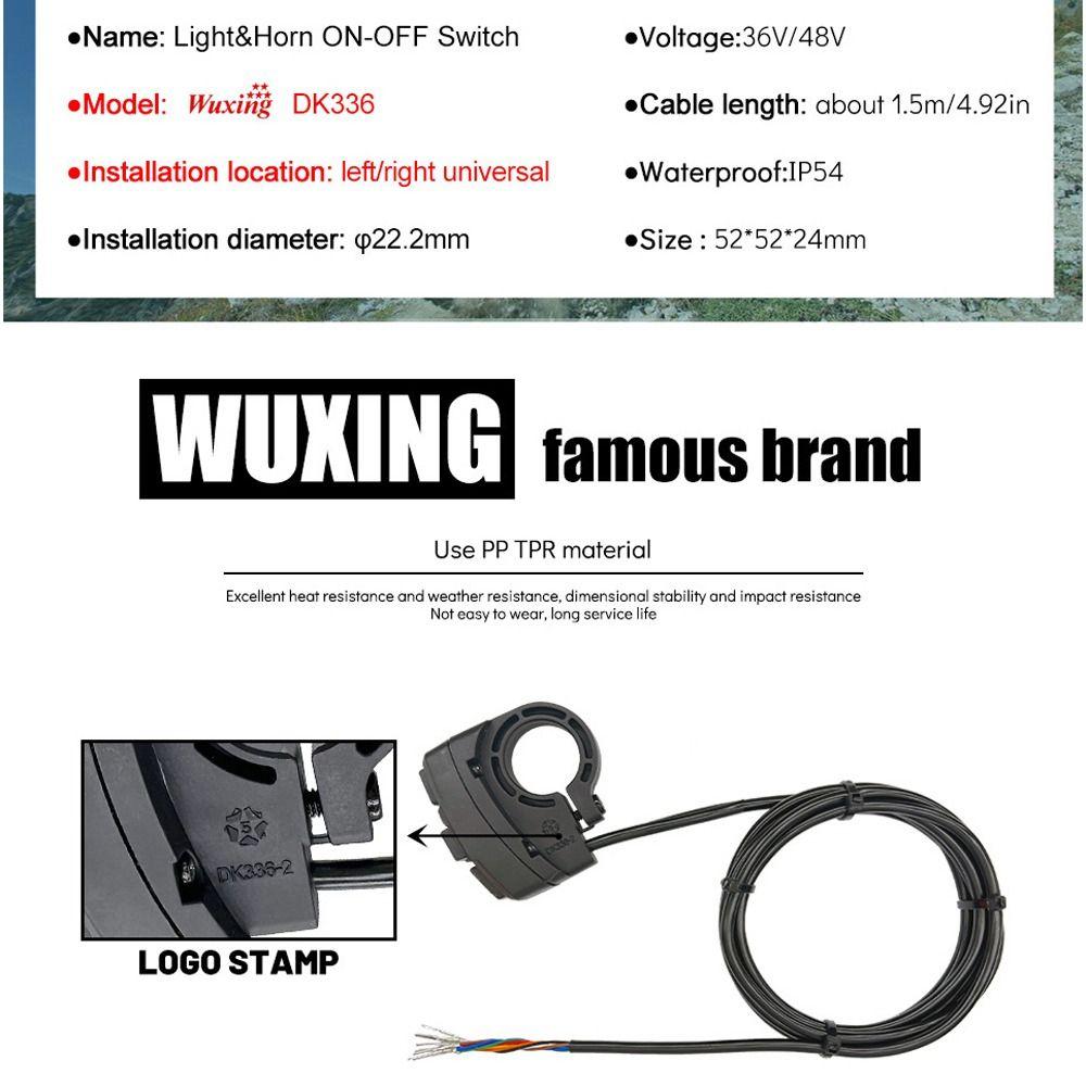 Turn Light Electric Bike Light Switch Headlight Ebike Horn Switch  Electrical System