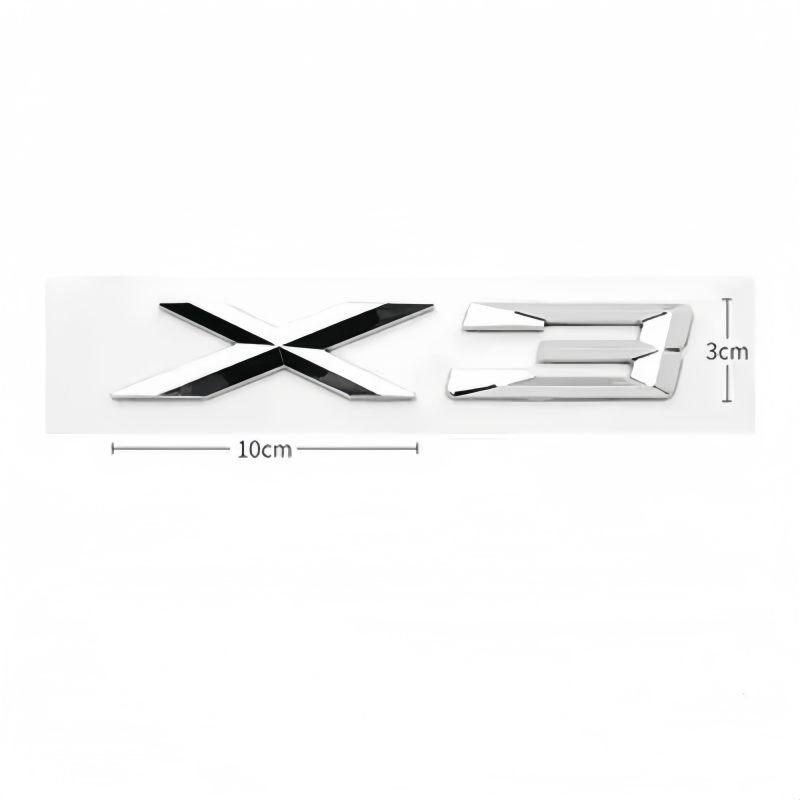 Logo chromé ABS 3D X3 X5 X6 GT, Badge de coffre de voiture, autocollant pour X5 E70 E53 F15 G05 X3 X5 X6 GT, accessoires Stikcer