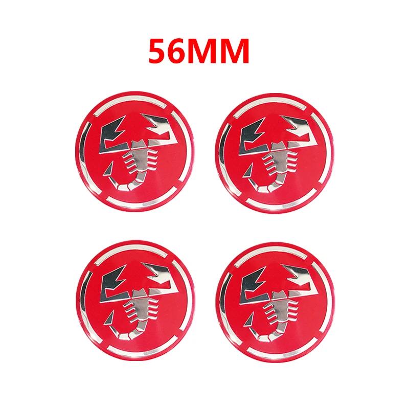 4pcs 56mm 50mm 3D logo car emblem Wheel Center Hub auto Rim refit dust-proof badge covers sticker styling accessories For FIAT
