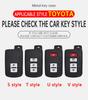 DOUIPE1 Car Smart Remote Key Case Cover Bag For Toyota Corolla Camry RAV4 Highlander Auris CHR Avalon Land Cruiser Keychain Accessories