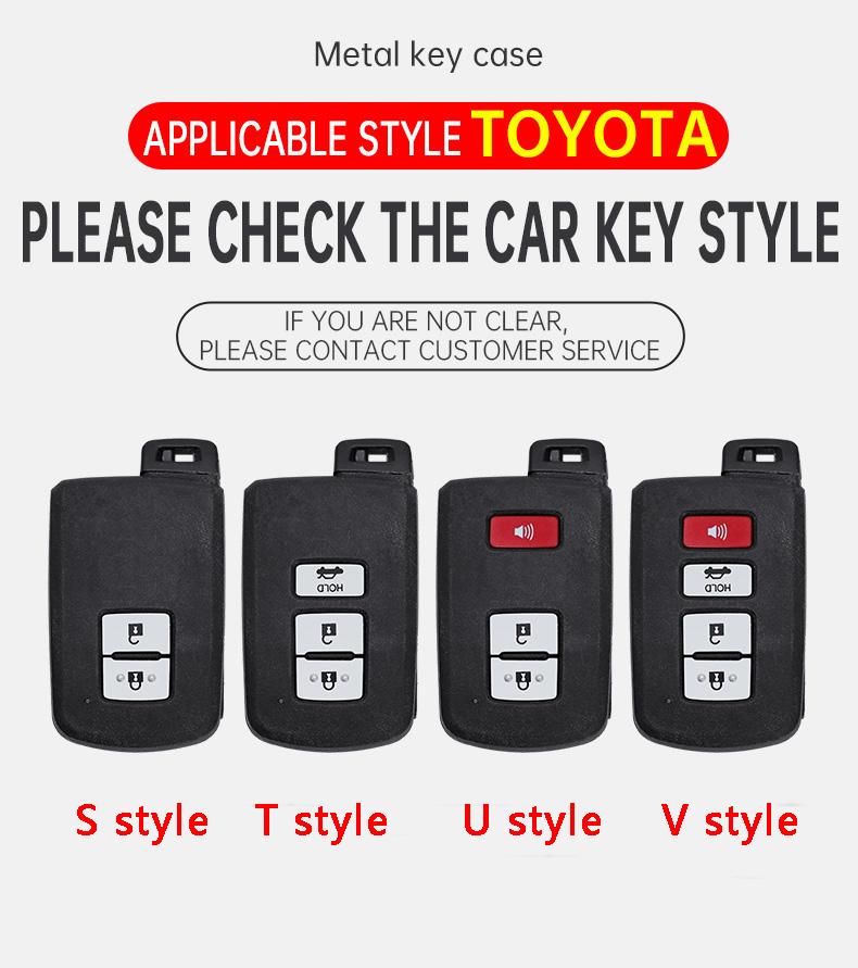 DOUIPE1 Car Smart Remote Key Case Cover Bag For Toyota Corolla Camry RAV4 Highlander Auris CHR Avalon Land Cruiser Keychain Accessories