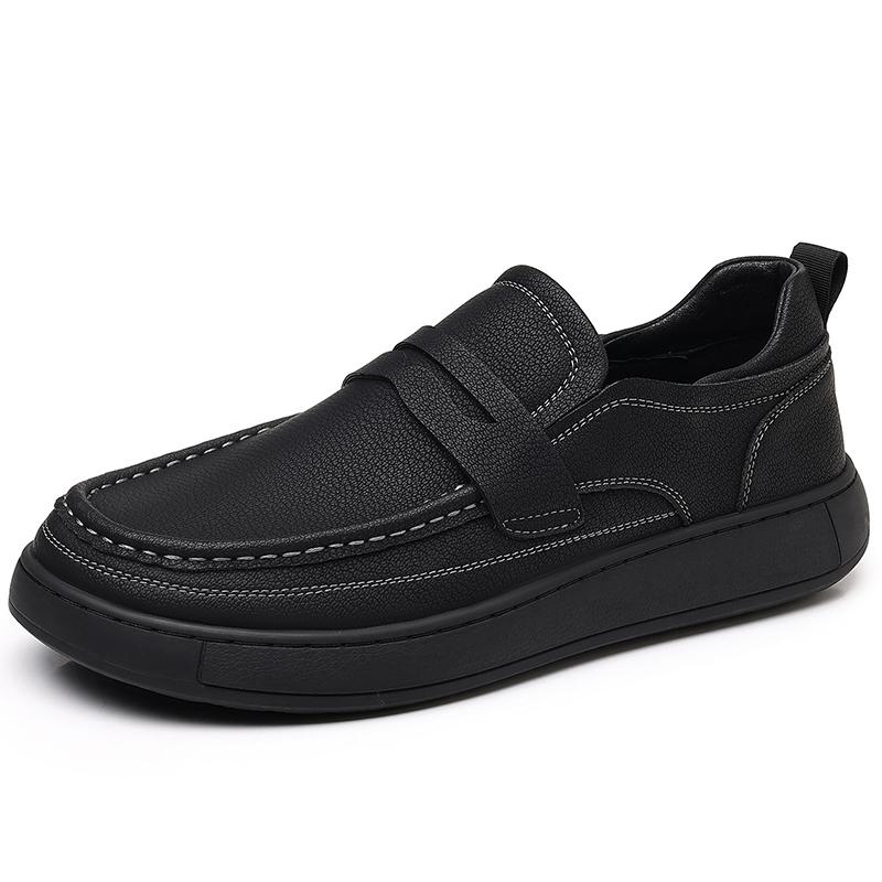 Fashion Simple Leather Mens Casual Shoes Classic Hand Sewing Man Slip On Flats Elegantes Moccasins Handmade Driving Shoes Business Shoes