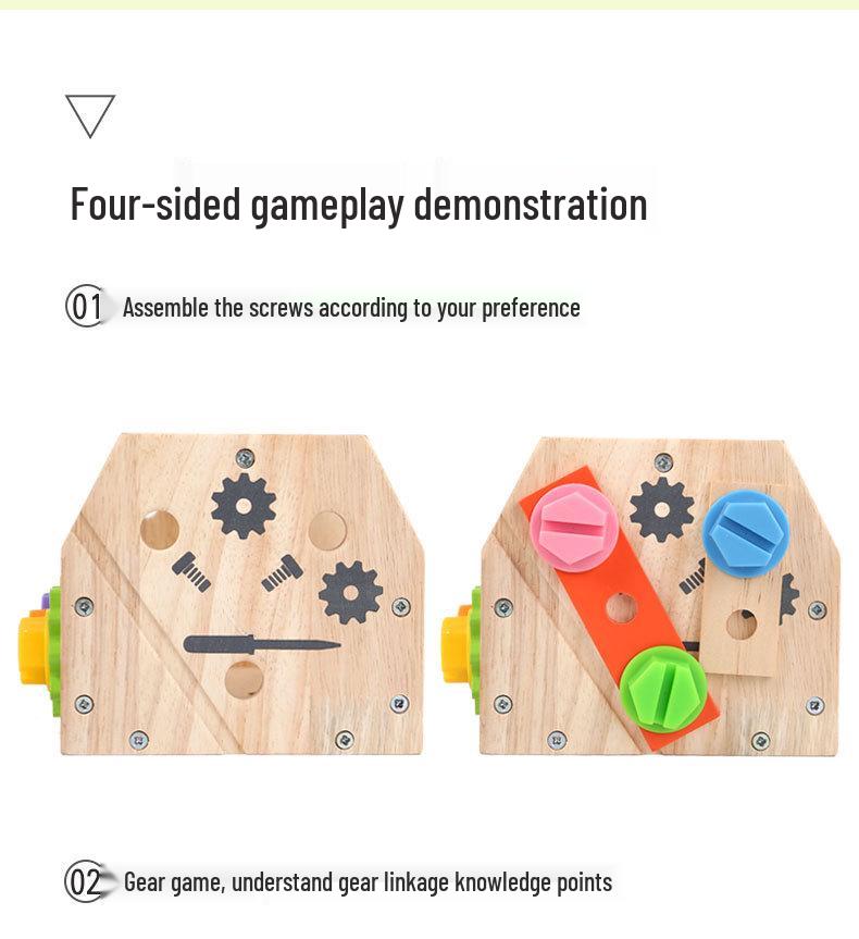 Children's Wooden Tool & Car Assembly Set