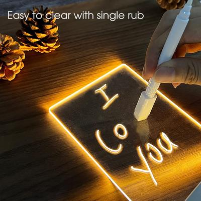 Creative Led Night Light Note Board Message Board With Pen USB Power Decor Night Lamp Gift For Children Girl Friend For Bedroom