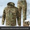 Men's Camouflage Fleece-Lined Windproof Mountaineering Suit