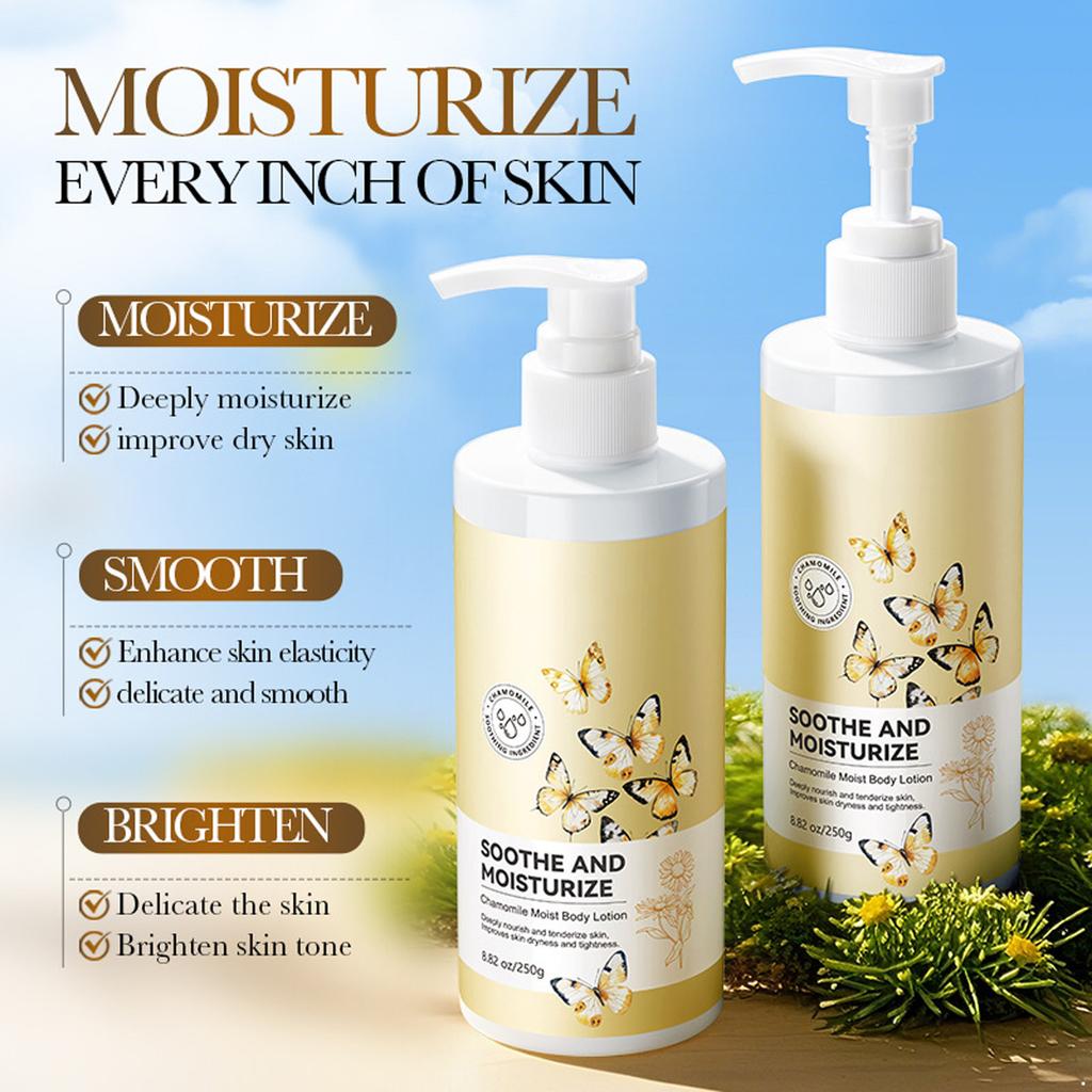 250g Chamomile Moisture Cream, 1 Pc – Plant-Based Body Lotion for Nourished, Delicate Skin & Long-Lasting Scent