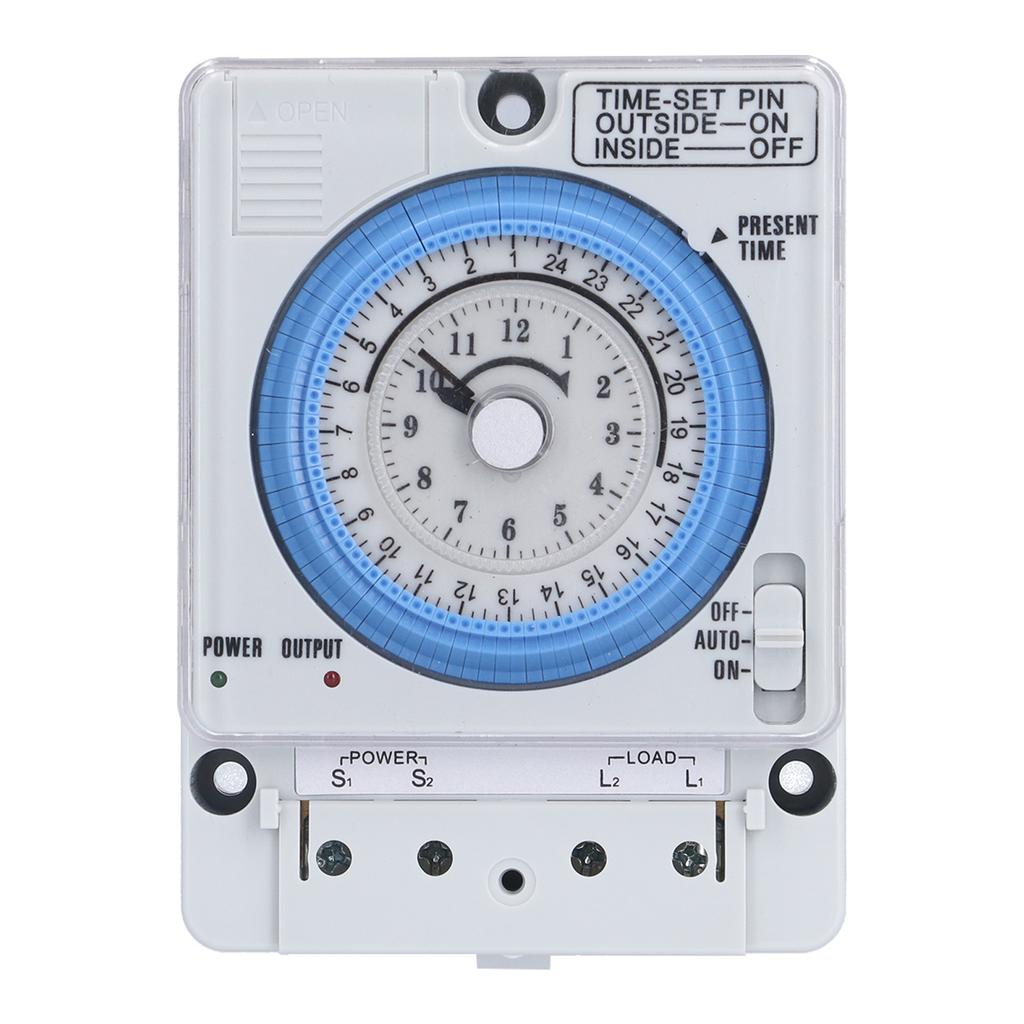 Timer Switch Mechanical Meter Dial Time Controller Din Rail Industrial Control Device 100‑240V