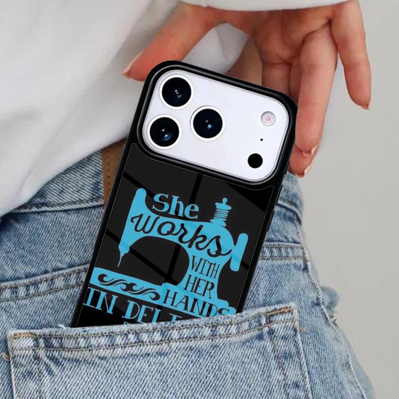 

Sewing Machine Phone Case for iPhone 17ProMax 12 13 14 15 16e 17 Pro Max Plus Air Cover iPhone 14 Pro