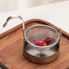 304 Stainless Steel Tea Coffee Strainer Filter With Base For Loose Leaf Tea Easy To Clean Kung Fu Tea Fine Mesh Tea Filter