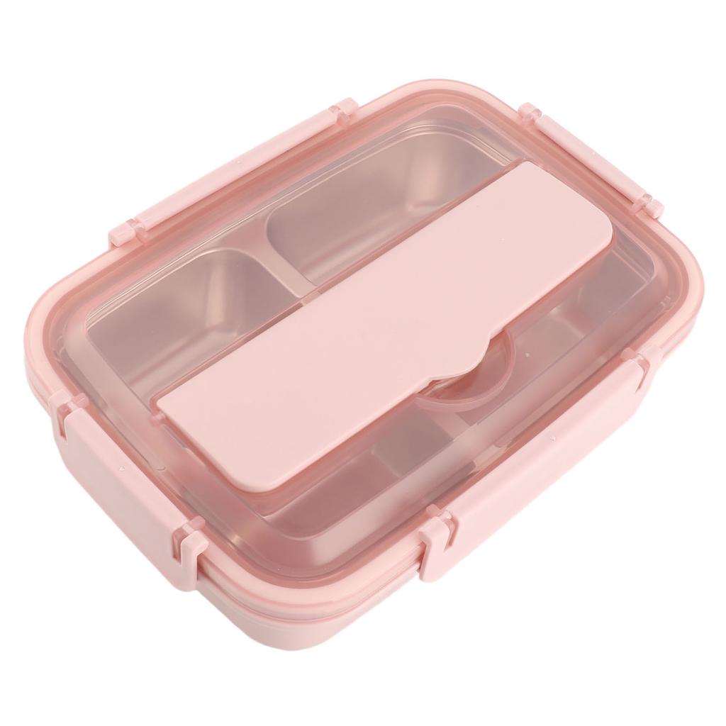 Lunch Box 4 Compartments Design 304 Stainless Steel Matching Tableware Portable Lunch Containers