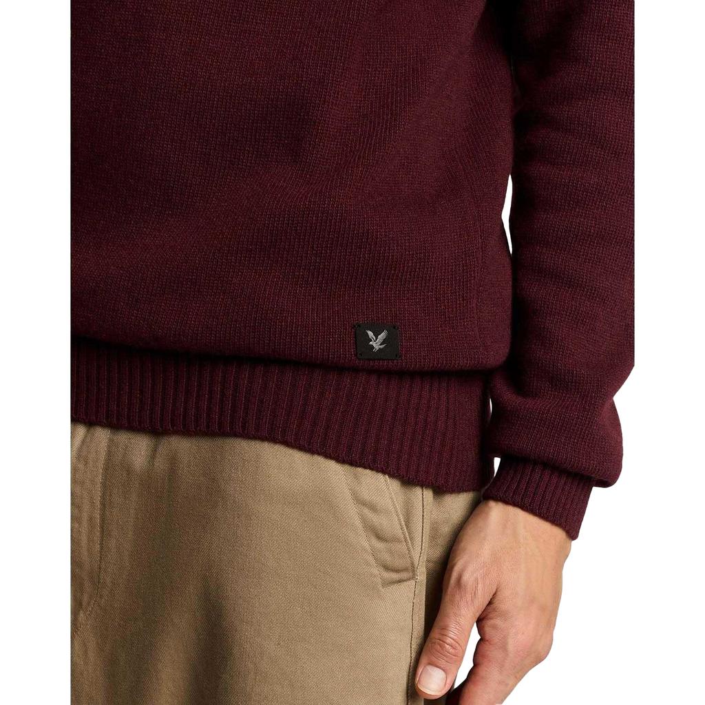 Lyle & Scott Mens Quarter Zip Saddle Sleeve Jumper