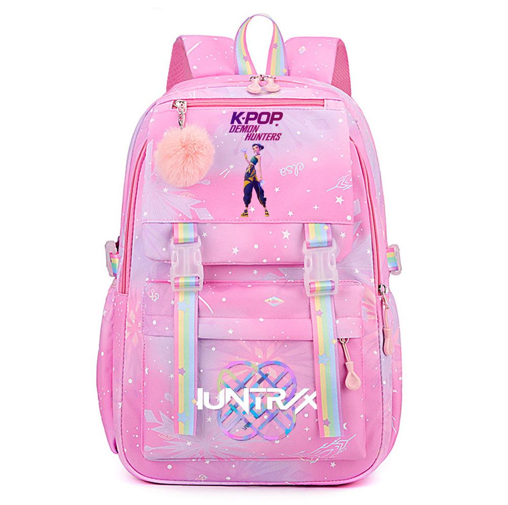 Anime K-Pop Lovci démonů Potiskovaný Velkokapacitní Voděodolný Batoh Teenger Studentka Dívka Chlapec Školní taška Taška na knihy Ženy Voděodolná Cestovní taška Mochila