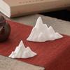 White Porcelain Miniature Mountain Decor