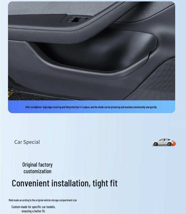 Model 3 Door Storage Box Mat for Tesla - TPE Material