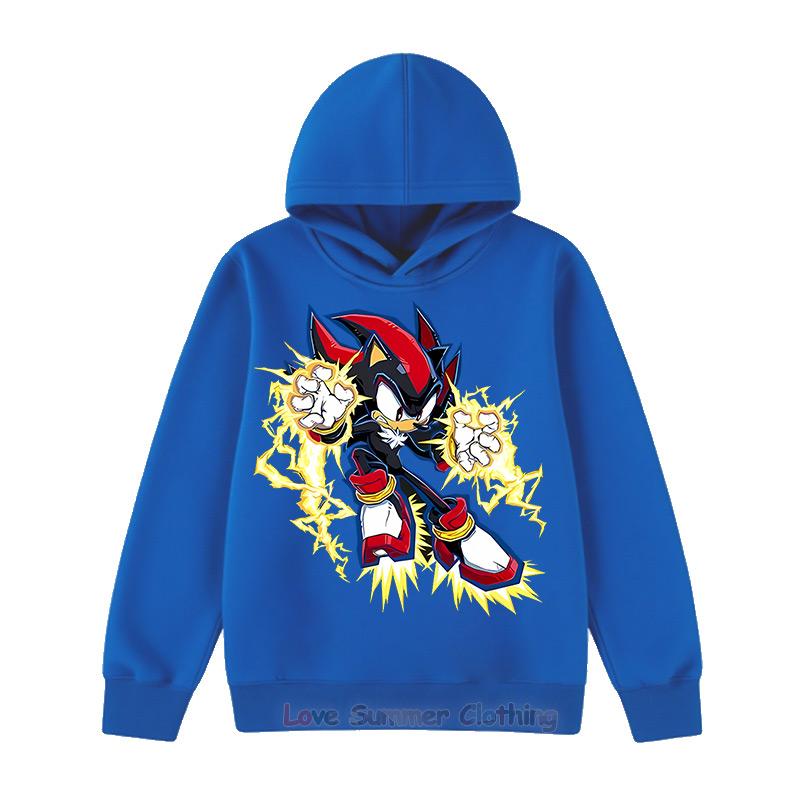 Shadow Casual Pullover Hoodie for Boys Age 4-14 Big Kids Sweatshirt Graphic Hedgehog HD Print Boys Pullover Unisex Girls Fall Hoodie Polyester
