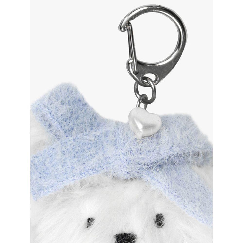 PINK PINEAPPLE PINKY RIBBON KEYRING_BLUE