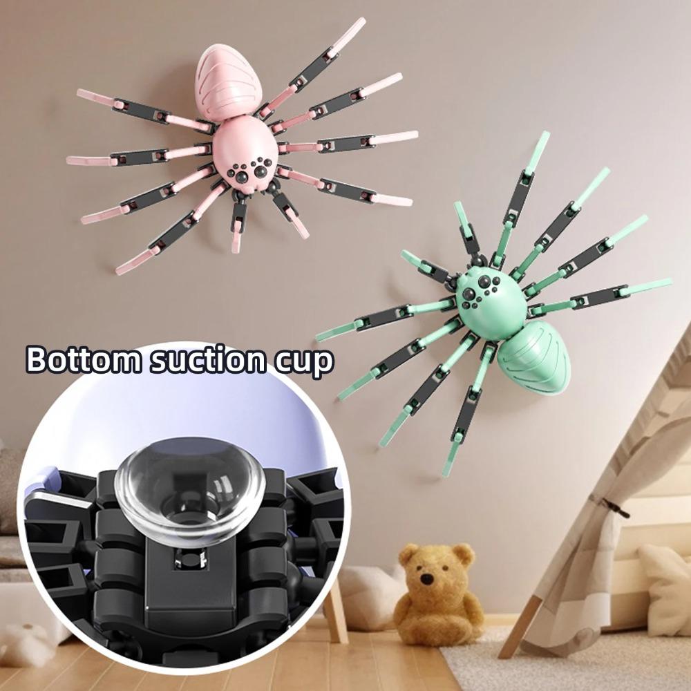 3D movable joint spider simulation model can adsorb fun assembly prank children's puzzle toys