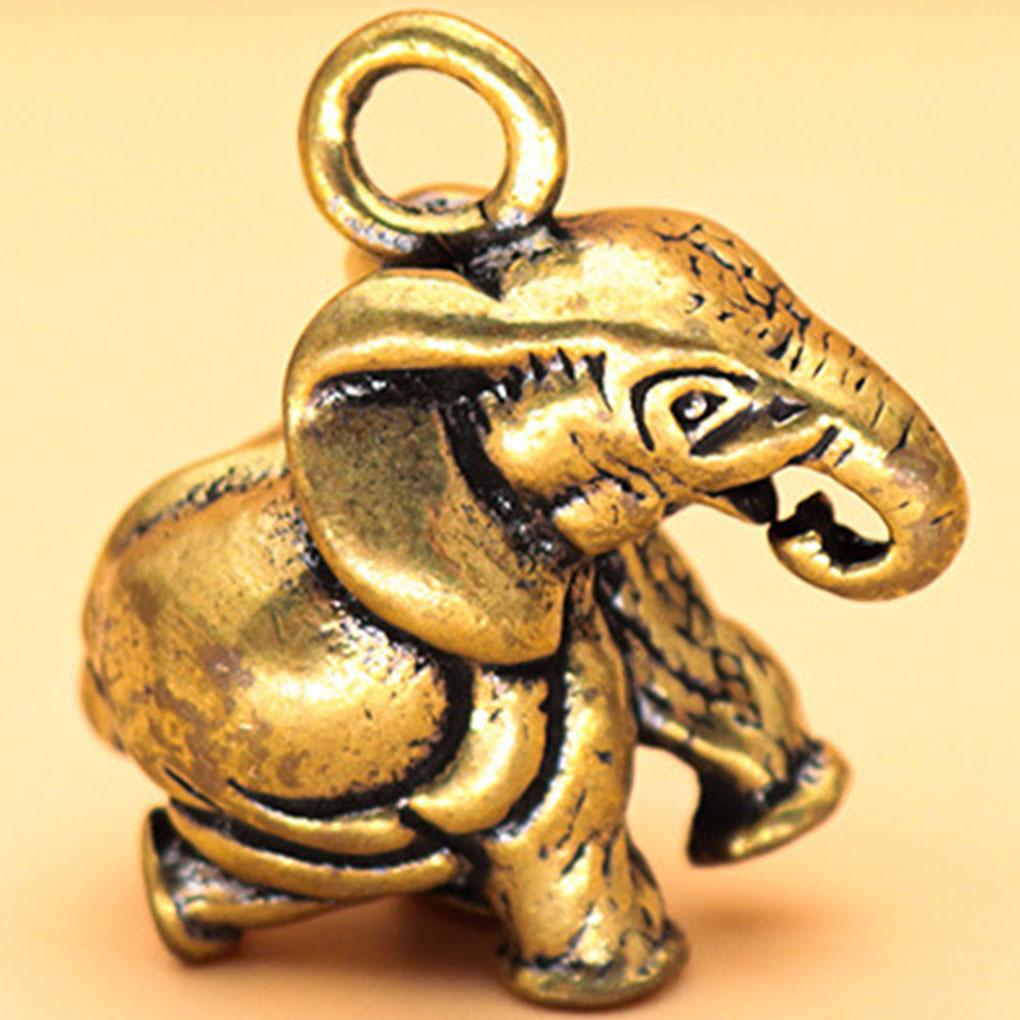 Antique Elephant Pendant Vintage Animal Charm Keychains Jewelry Decoration Crafts Figurines Desktop Decor Handmade