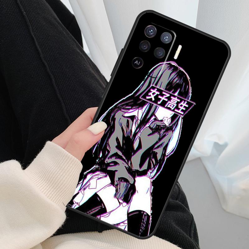 SAD JAPANESE ANIME AESTHETIC Case For Oppo A17 A57 A77 A40 A78 A54 A74 A94 A76 A16 A96 A18 A60 A80 A38 A58 A98 A15 A5 Pro
