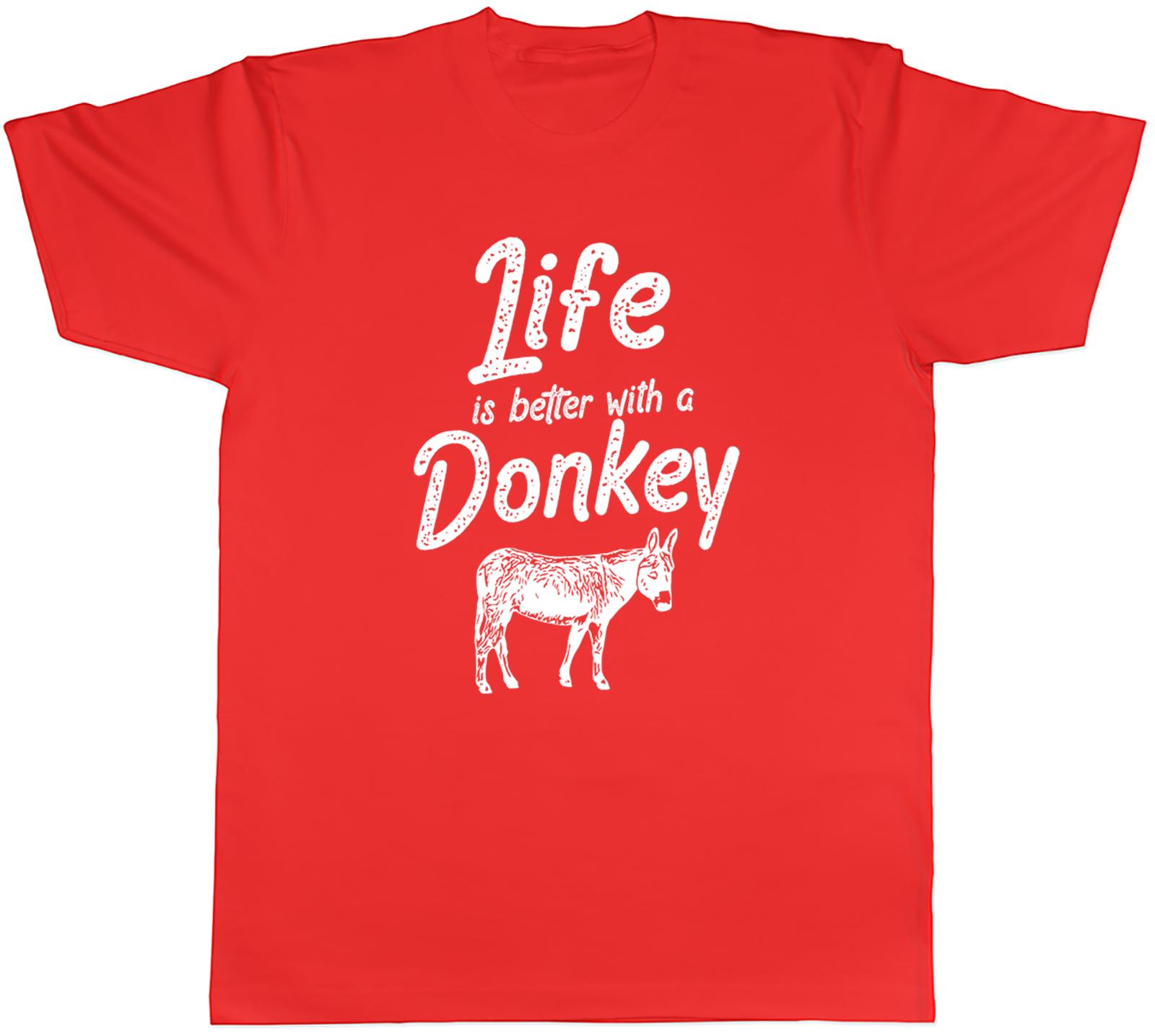Funny Donkey Unisexs TShirt Life is Better with a Donkey Tee Gift S