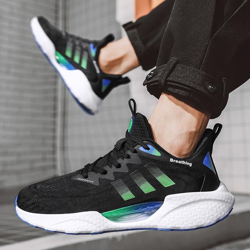 

МОДНЕ ВЗУТТЯ Чоловічі дихаючі спортивні кросівки Спортивне взуття для бігу Відкритий жіночий теніс Тренажер для тренажерного залу 45 чорний