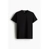 H M sliM FiT piMa CoTTon T sHirT Black