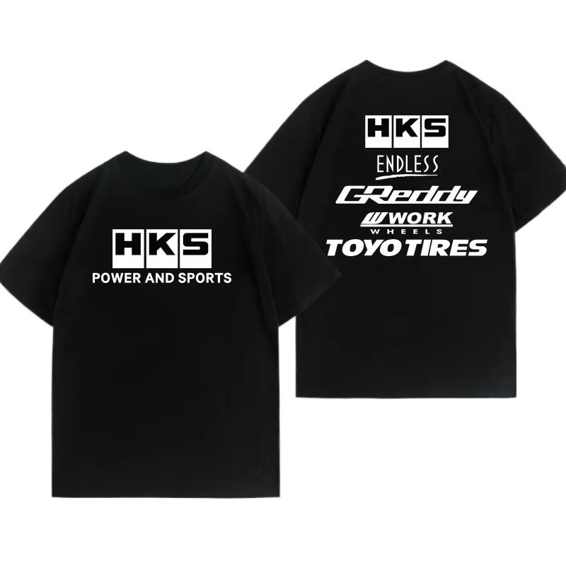 

T Shirt Japan JDM Modified Car HKS ENDLESS Work Suit Pure Cotton Tshirts Man Women Short Sleeve Big Size Crewneck Tops Man Te... S разноцветный