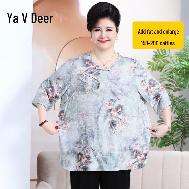 

Yalu Women s Plus Size Summer Loose Short-Sleeve Top 7XL